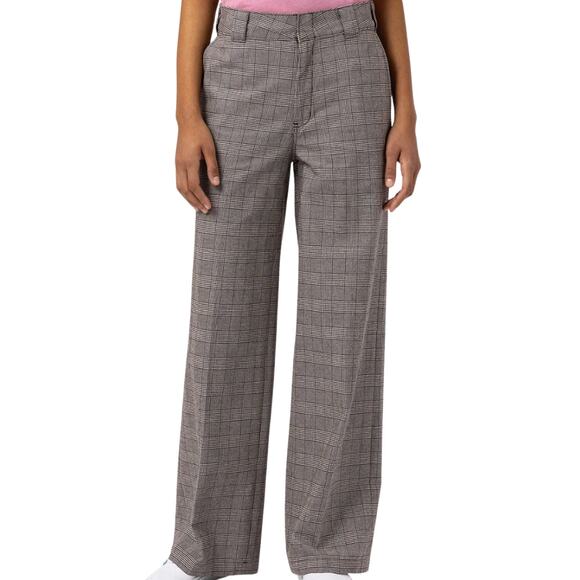 Dickies Pants - Dickies Relaxed Fit Glen Plaid Bakerhill Pant Brown Tan 100% Cotton Sz 6R